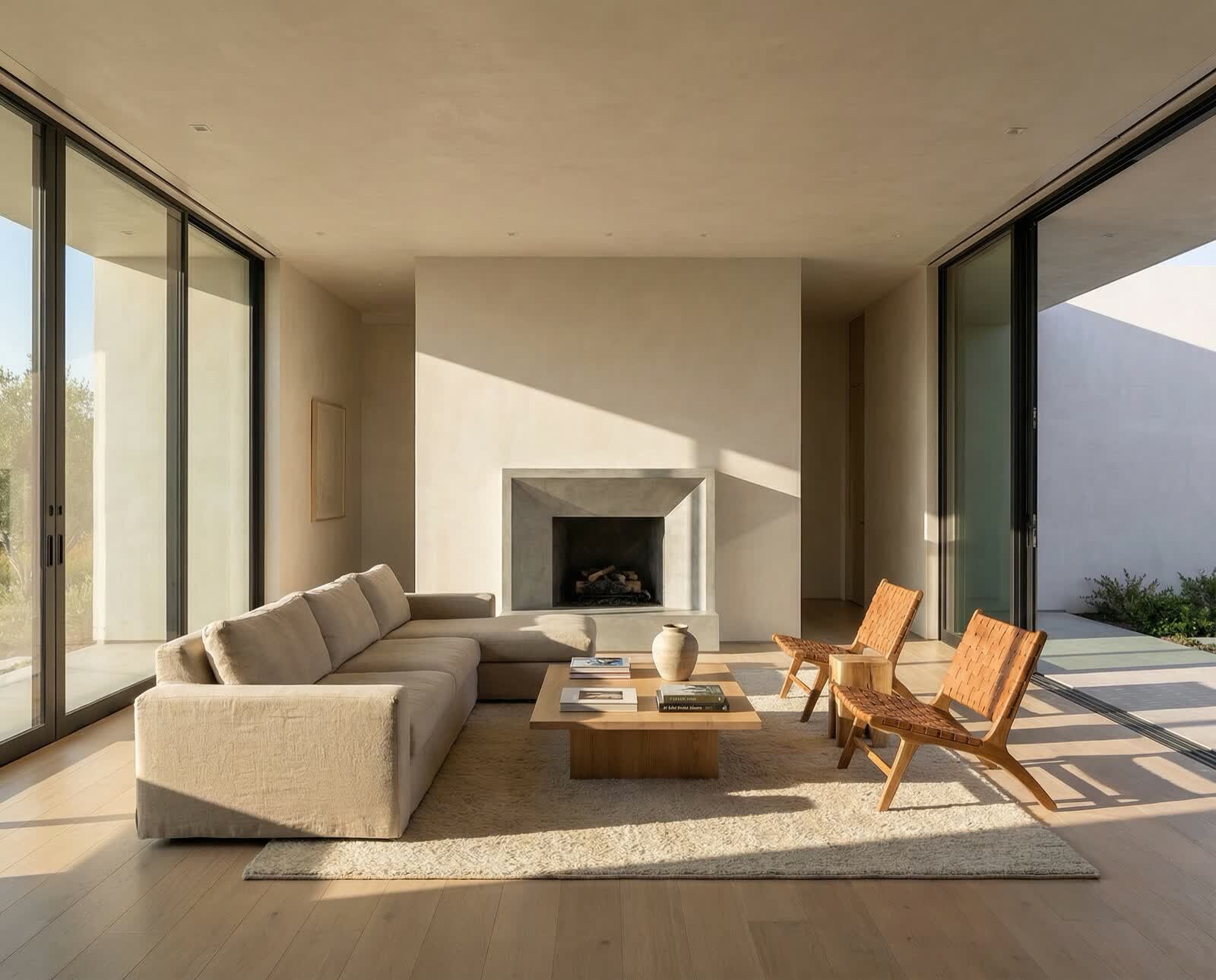 Visualización de living confortable