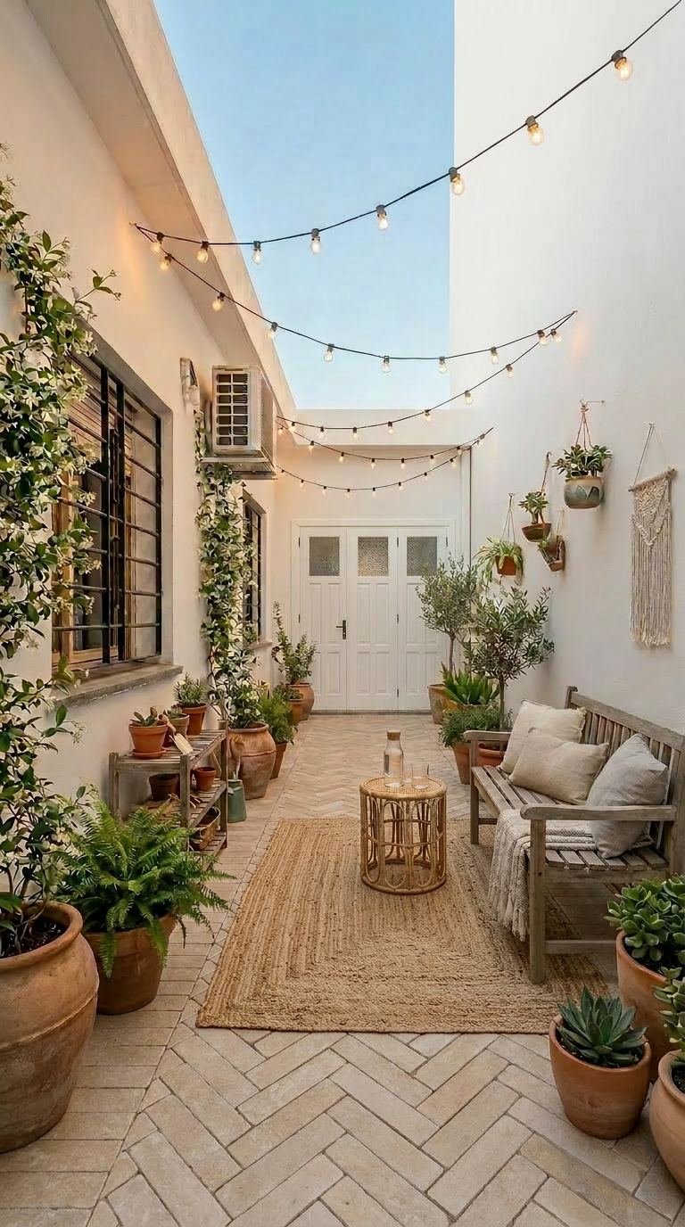 Patio amoblado después del home staging virtual con IA